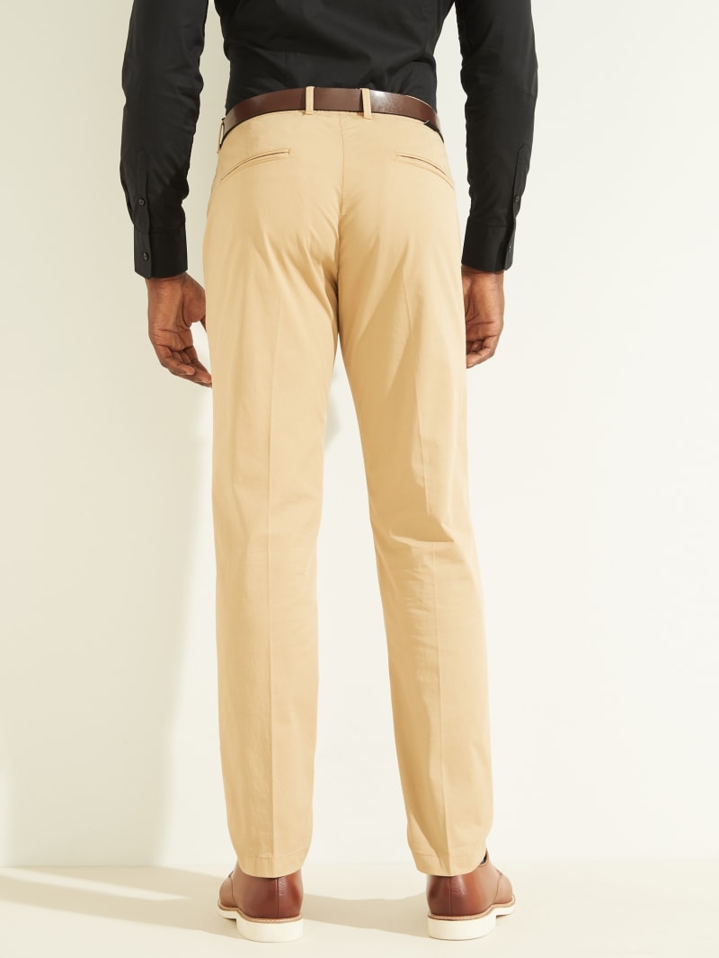 Spodnie Męskie Guess Eco New Original Chino Beżowe | 8516207-NA