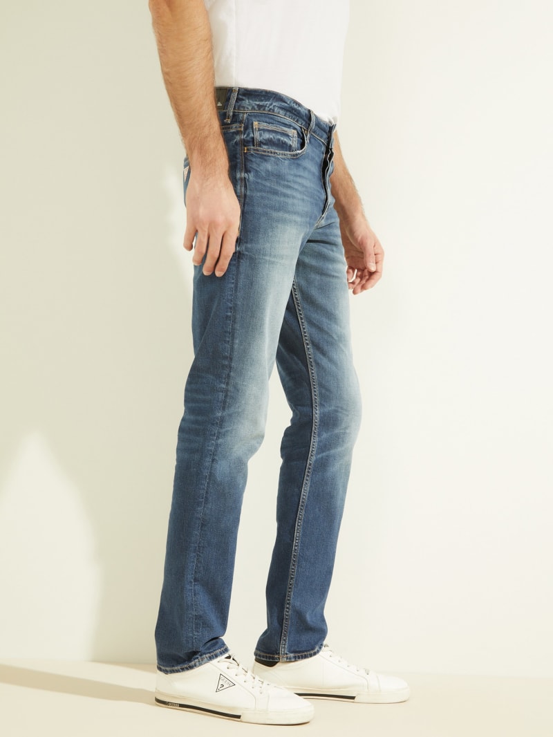 Spodnie Męskie Guess Eco Slim Tapered Niebieskie | 5089426-XA