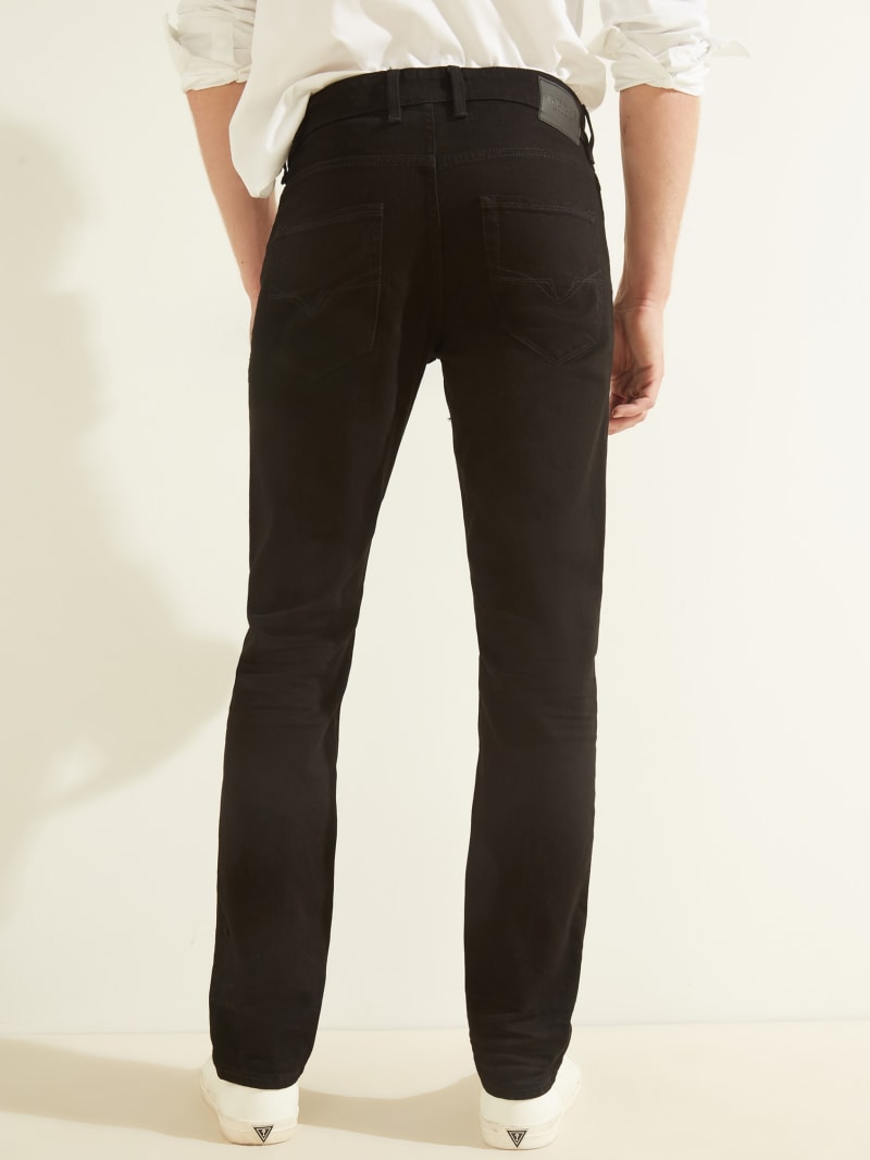 Spodnie Męskie Guess Slim Straight Czarne | 7940316-NO