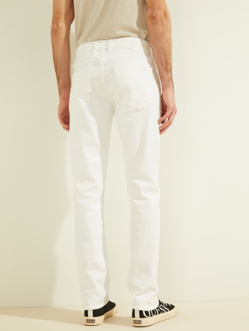 Spodnie Męskie Guess Slim Tapered Białe | 0832749-GO