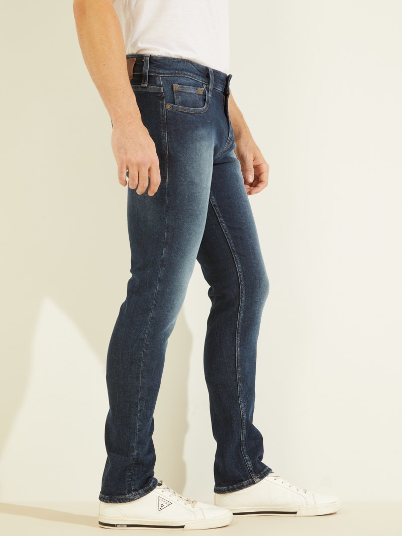 Spodnie Męskie Guess Slim Tapered Niebieskie | 7193205-ZC