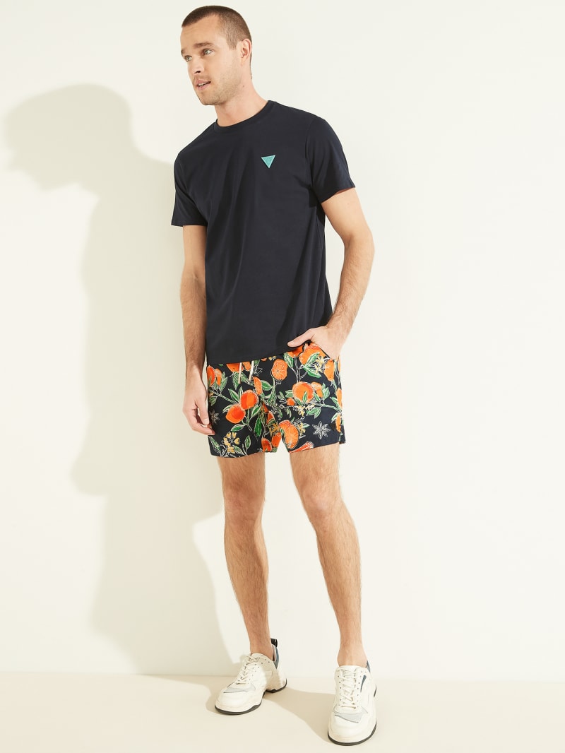 Stroje Kąpielowe Męskie Guess Fruit Woven Swim Trunks Pomarańczowe | 4065287-QS