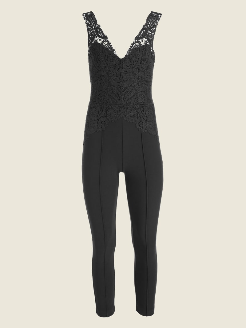 Sukienki Damskie Guess Millie Macrame Jumpsuit Czarne | 0543917-IG