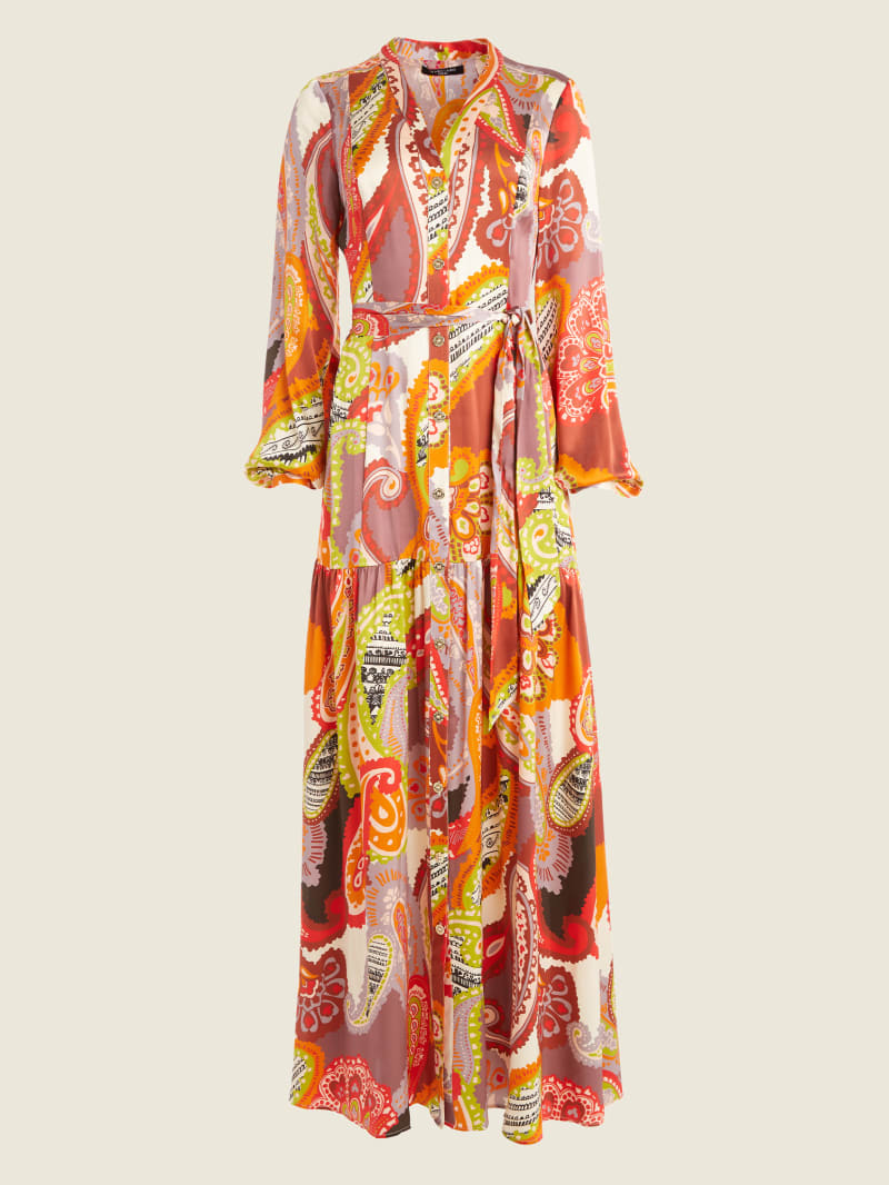 Sukienki Damskie Guess Nomad Silk Maxi Kwiaty | 4109825-FJ