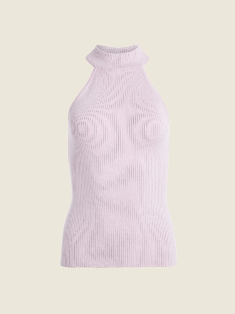 Swetry Damskie Guess Shea Ribbed Mock-Neck Beżowe Fioletowe | 5394708-YM