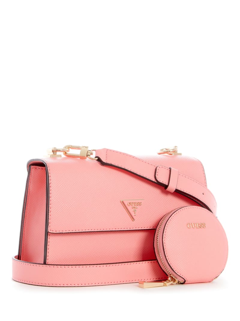 Torba Crossbody Damskie Guess Alexie Flap Różowe | 4293580-CR