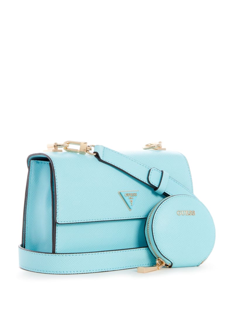 Torba Crossbody Damskie Guess Alexie Flap Turkusowe | 8345970-FI