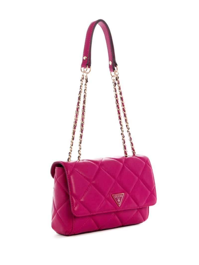 Torba Crossbody Damskie Guess Cessily Quilted Convertible Fuksja | 5094381-QR