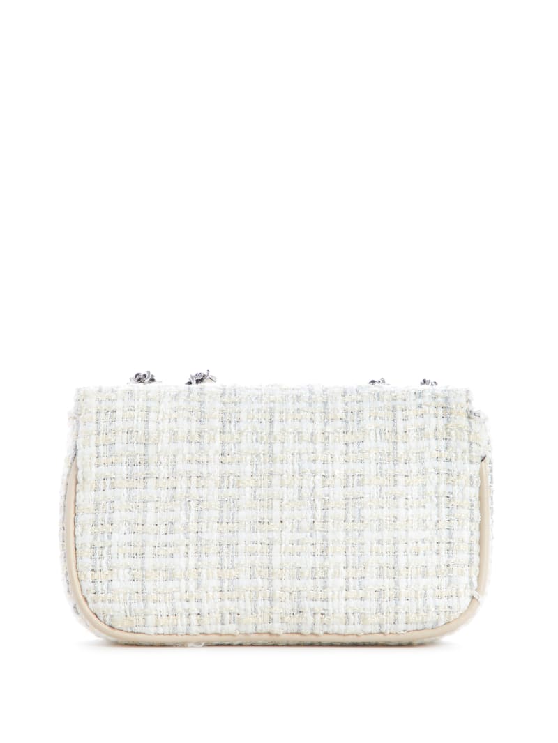 Torba Crossbody Damskie Guess Cessily Tweed Białe | 8137695-BS