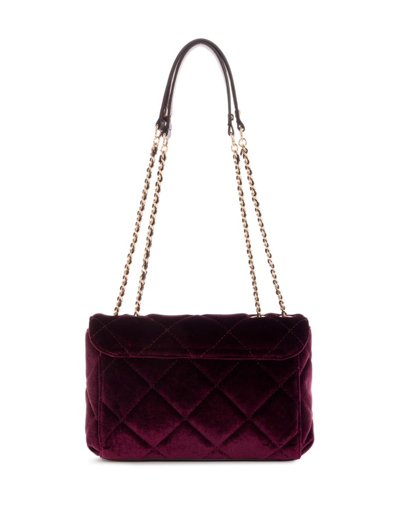 Torba Crossbody Damskie Guess Cessily Velvet Convertible Bordowe | 9031875-CN