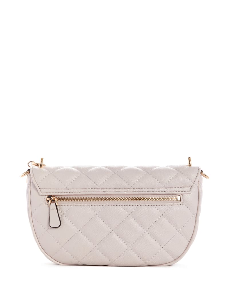 Torba Crossbody Damskie Guess Gillian Quilted Flap Szare | 4867012-PS