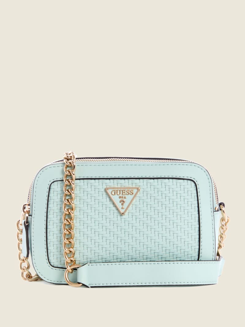 Torba Crossbody Damskie Guess Hassie Camera Turkusowe | 1357204-JD