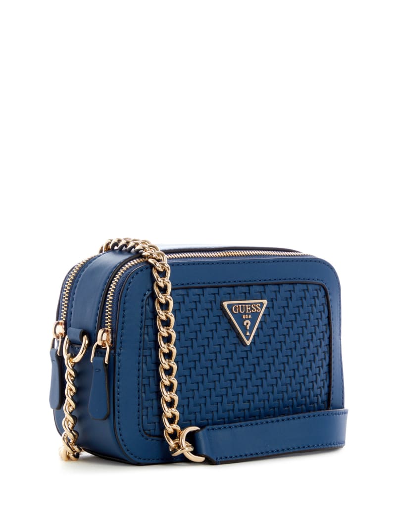 Torba Crossbody Damskie Guess Hassie Camera Granatowe | 8032615-BJ