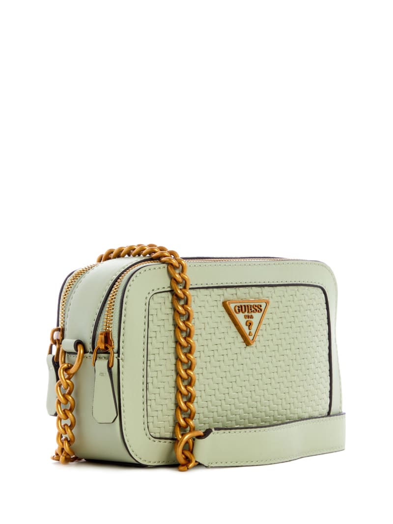 Torba Crossbody Damskie Guess Hassie Camera Oliwkowe | 9074536-FU