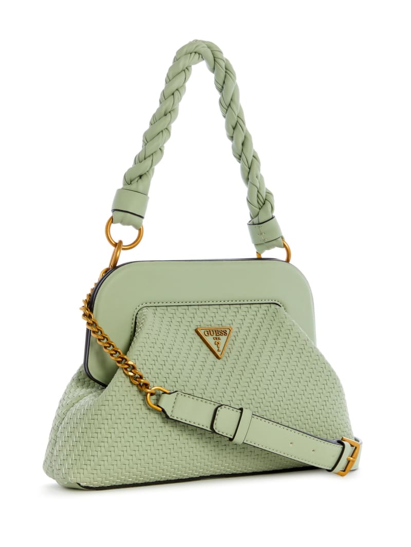 Torba Crossbody Damskie Guess Hassie Frame Oliwkowe | 2853167-QP