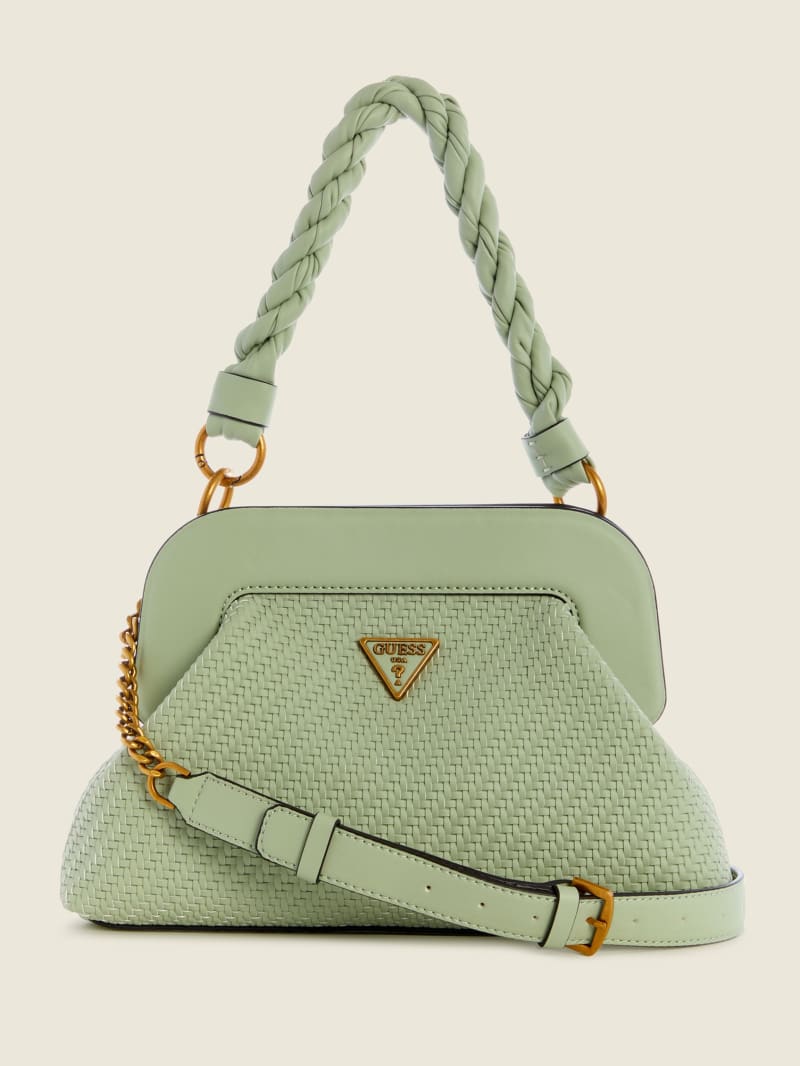 Torba Crossbody Damskie Guess Hassie Frame Oliwkowe | 2853167-QP