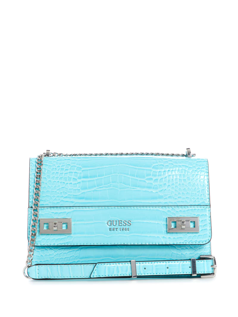 Torba Crossbody Damskie Guess Katey Convertible Głęboka Turkusowe | 5946127-JY