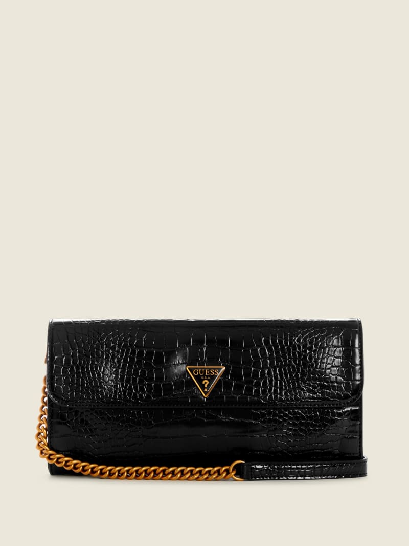 Torba Crossbody Damskie Guess Kyla Clutch Czarne | 9148375-FZ