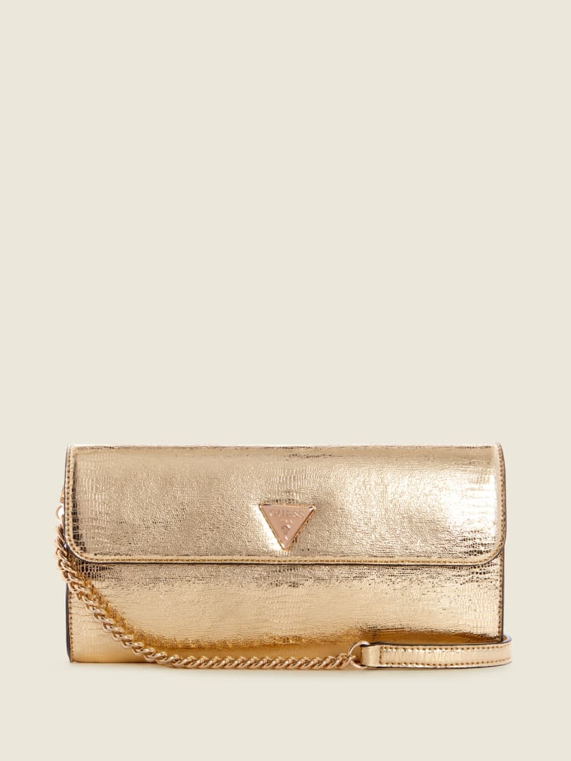 Torba Crossbody Damskie Guess Kyla Metallic Clutch Złote | 2704539-UH