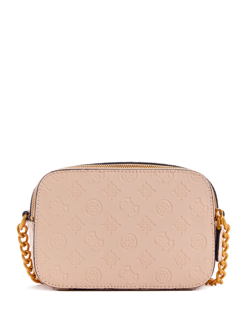 Torba Crossbody Damskie Guess Noelle Logo Camera Różowe | 1496023-NT