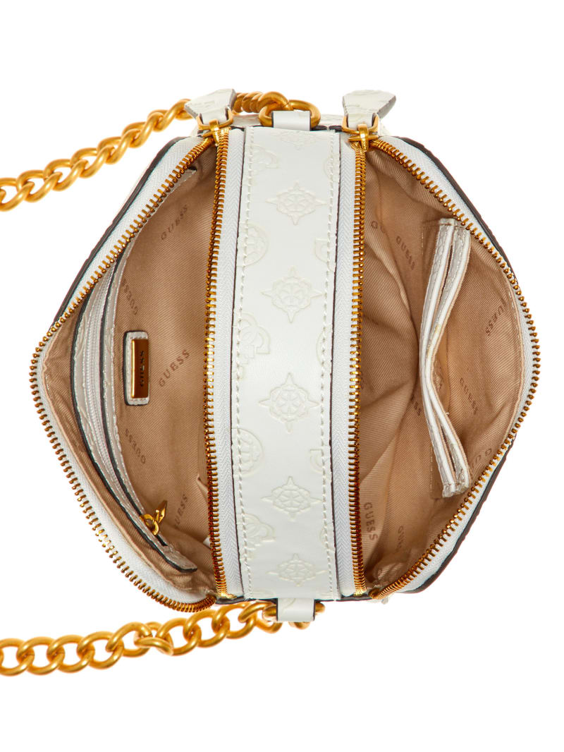 Torba Crossbody Damskie Guess Noelle Logo Camera Białe | 9675042-PD