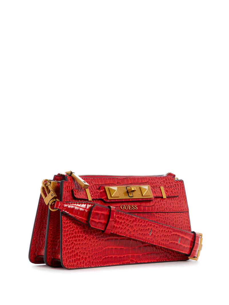 Torba Crossbody Damskie Guess Raffie Czerwone | 1864725-LH