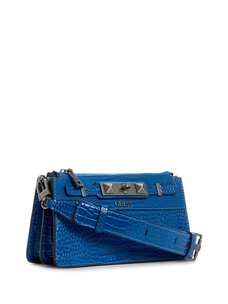 Torba Crossbody Damskie Guess Raffie Niebieskie | 3610875-LD