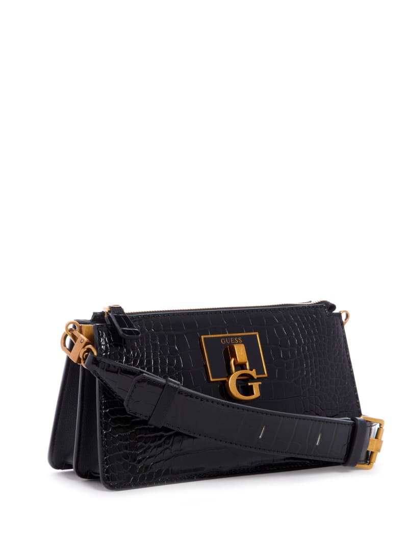 Torba Crossbody Damskie Guess Stephi Czarne | 7398065-JG