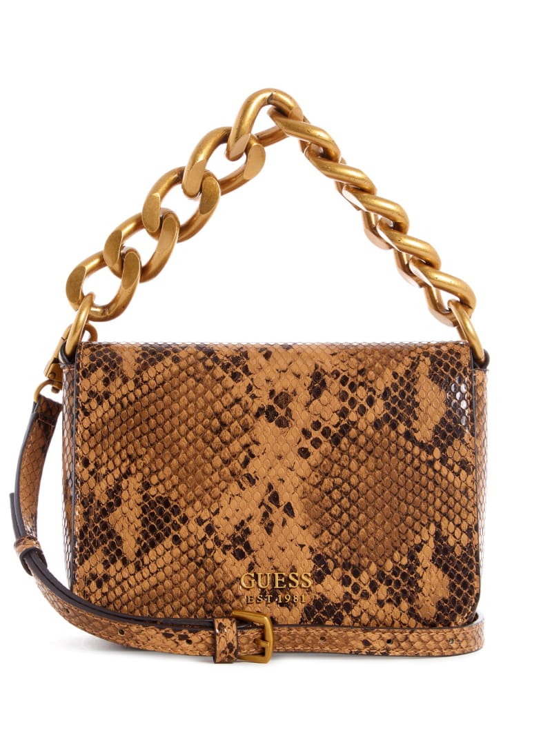 Torba Crossbody Damskie Guess Tullia Python Brązowe | 6097258-WS