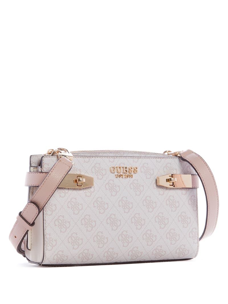 Torba Crossbody Damskie Guess Zadie Logo Elite Różowe | 8037695-LH