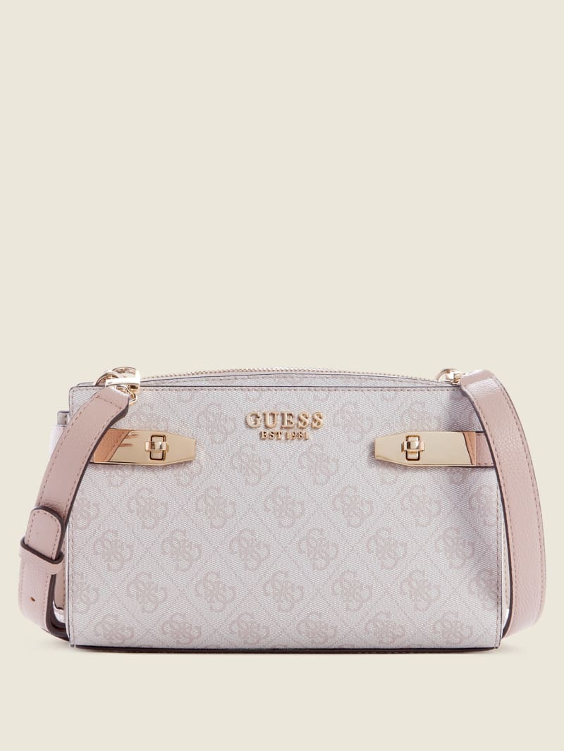 Torba Crossbody Damskie Guess Zadie Logo Elite Różowe | 8037695-LH