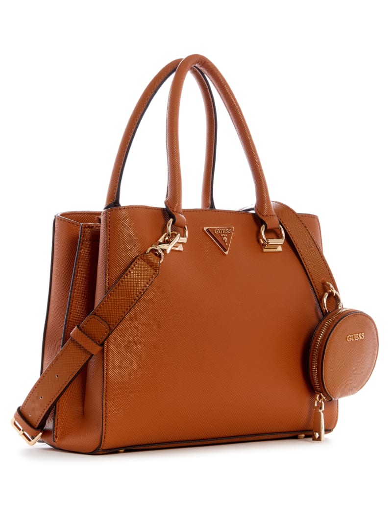 Torba Satchel Damskie Guess Alexie Girlfriend Głęboka Brązowe | 0769431-WX