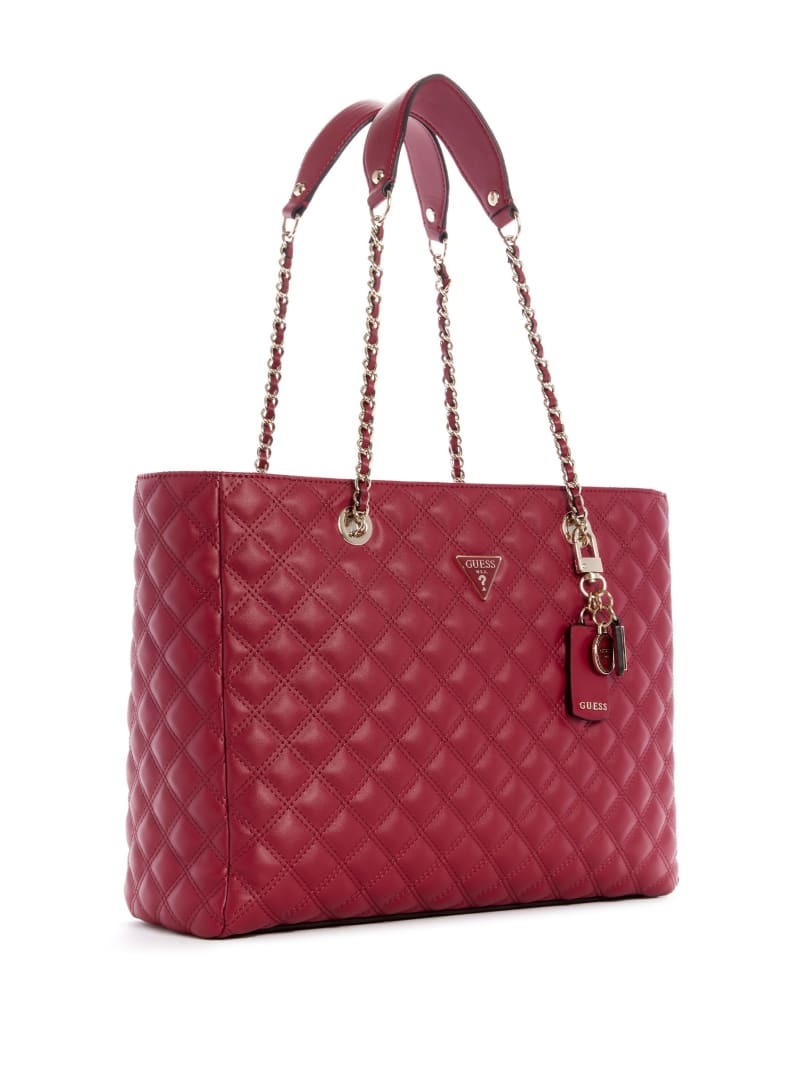 Torba Satchel Damskie Guess Cessily Quilted Fioletowe | 6152408-NM