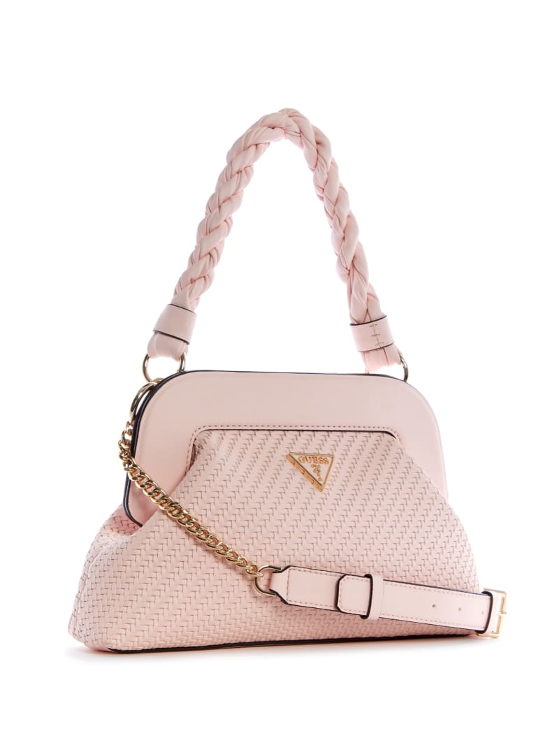 Torba Satchel Damskie Guess Hassie Różowe | 4986273-HZ