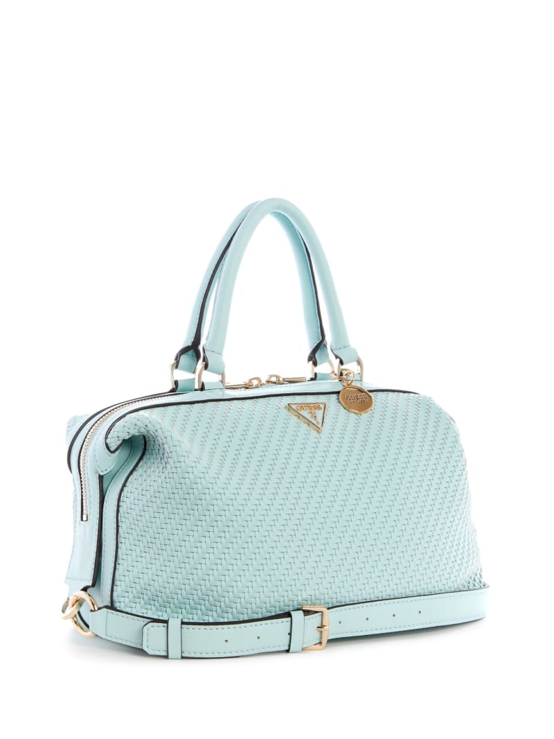 Torba Satchel Damskie Guess Hassie Soho Turkusowe | 4295108-EI