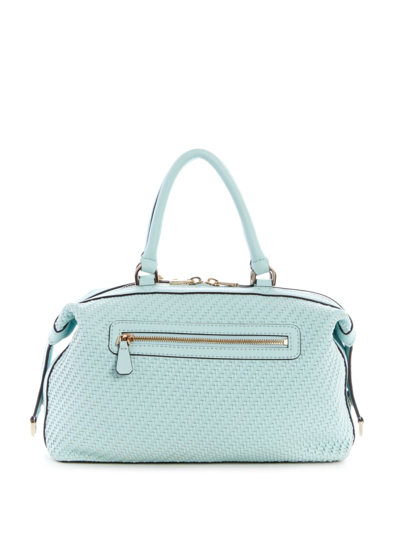 Torba Satchel Damskie Guess Hassie Soho Turkusowe | 4295108-EI