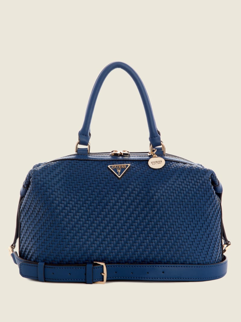 Torba Satchel Damskie Guess Hassie Soho Granatowe | 4798236-PB