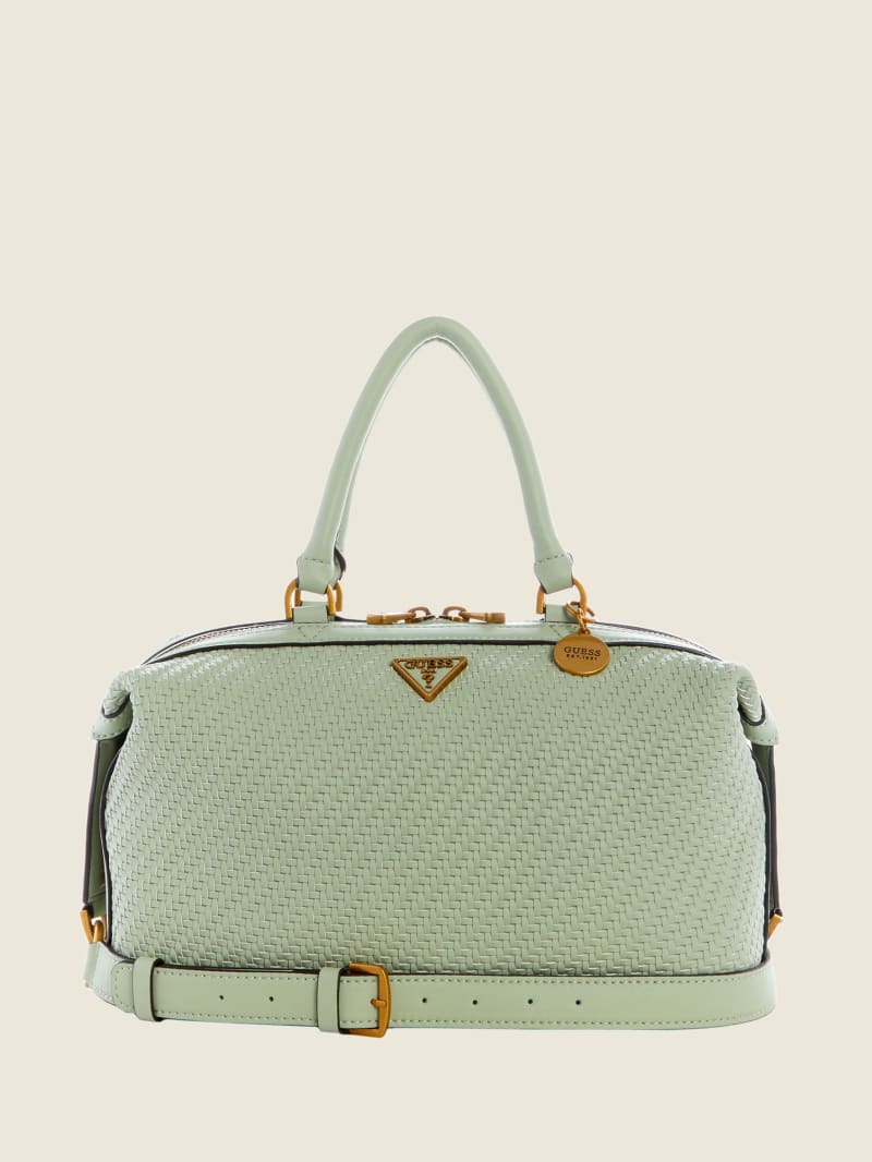 Torba Satchel Damskie Guess Hassie Soho Oliwkowe | 5382601-TC