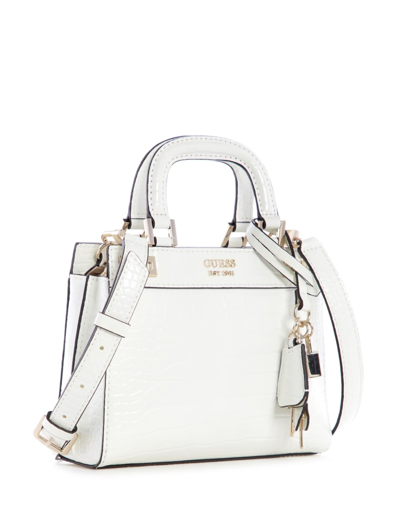 Torba Satchel Damskie Guess Katey Białe | 3726085-DQ