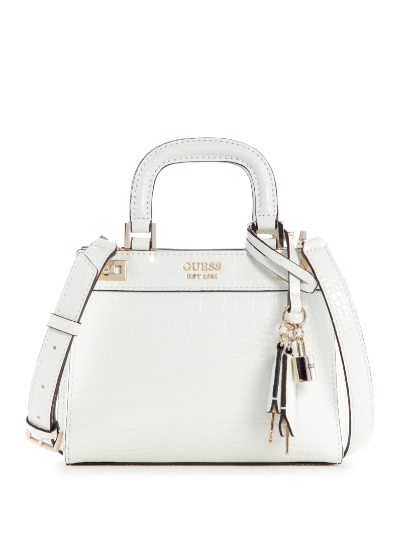 Torba Satchel Damskie Guess Katey Białe | 3726085-DQ