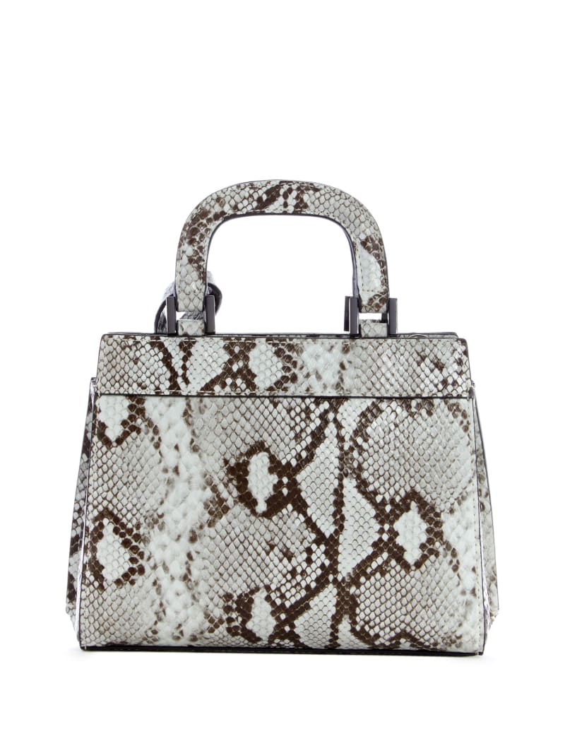 Torba Satchel Damskie Guess Katey Croc Szare | 2809461-NC