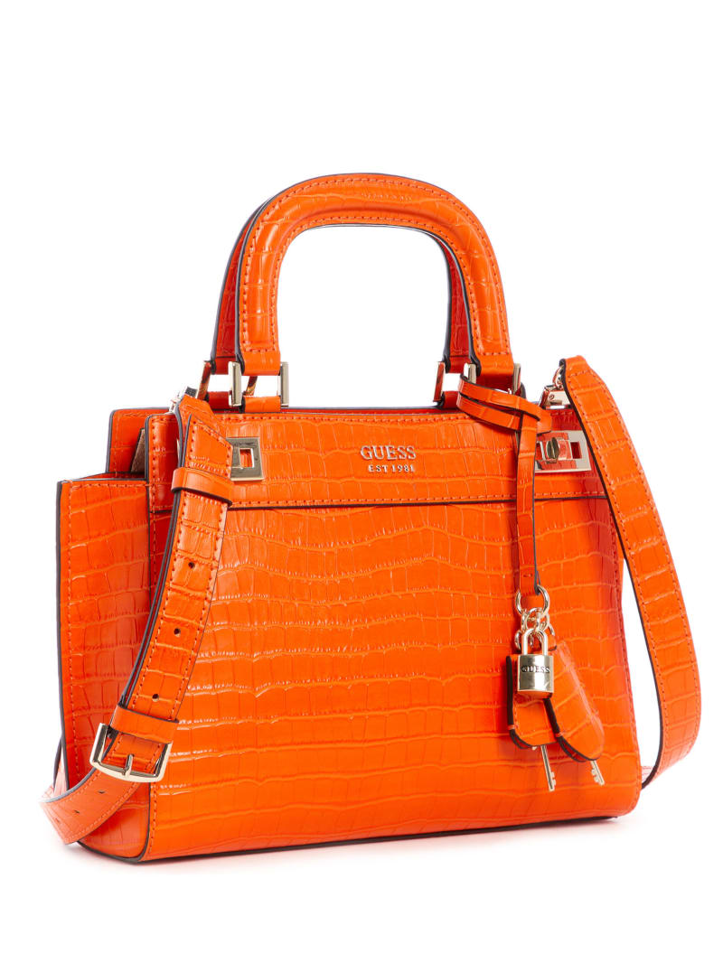 Torba Satchel Damskie Guess Katey Girlfriend Pomarańczowe | 3152067-IA