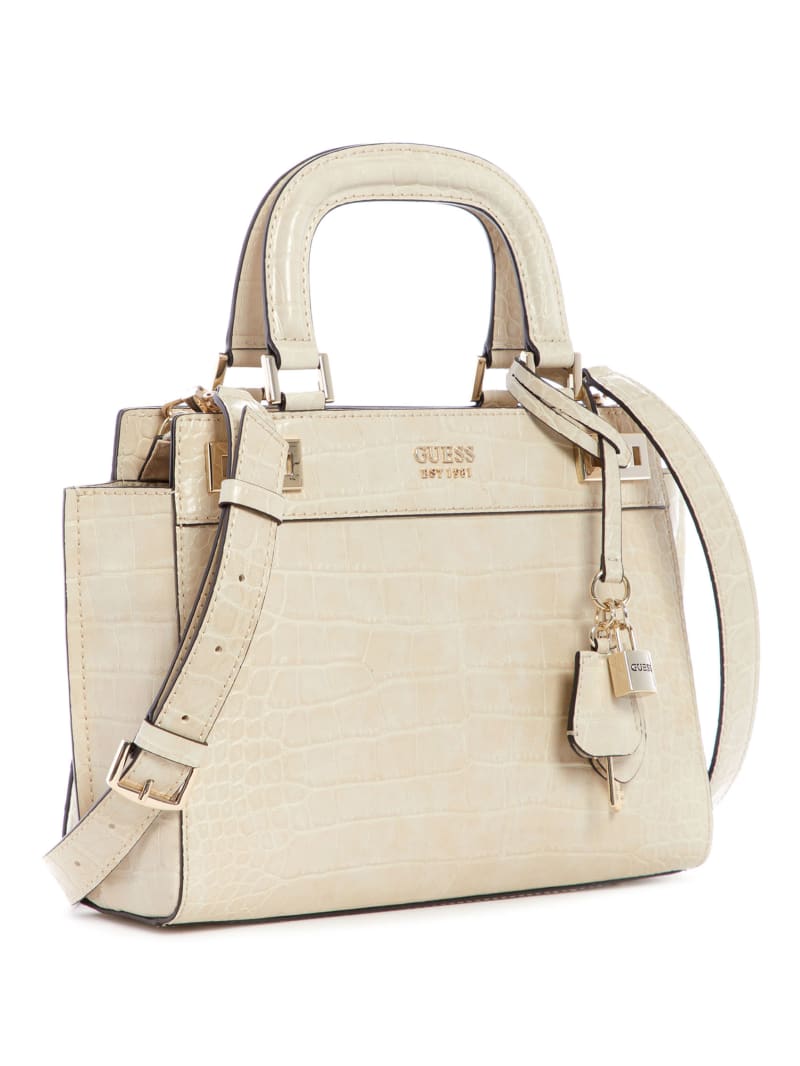 Torba Satchel Damskie Guess Katey Girlfriend Szare | 7349152-NB