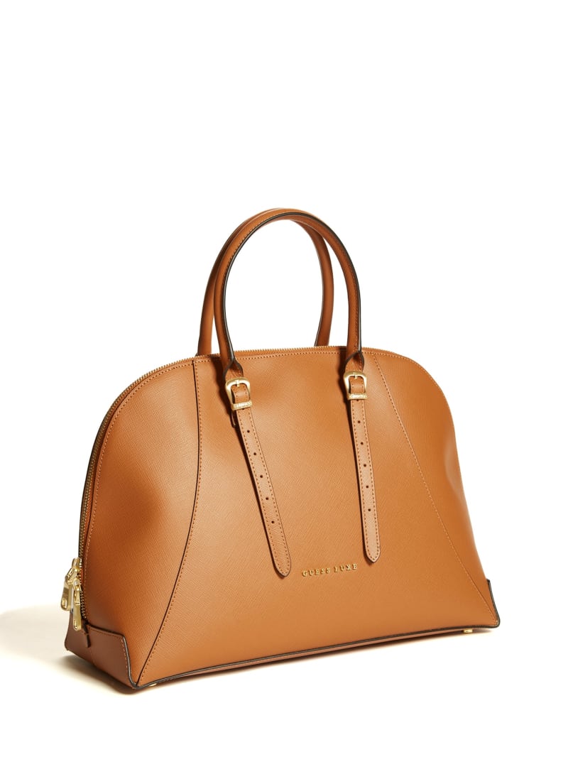 Torba Satchel Damskie Guess Lady Luxe Dome Brązowe | 0281634-UA