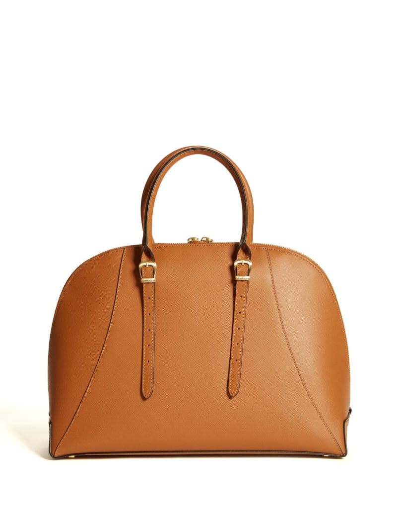 Torba Satchel Damskie Guess Lady Luxe Dome Brązowe | 0281634-UA