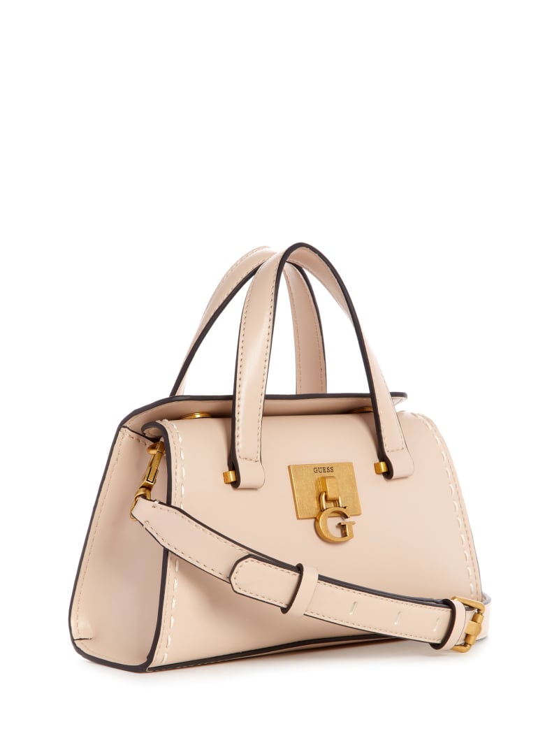 Torba Satchel Damskie Guess Stephi Beżowe | 9502176-LX