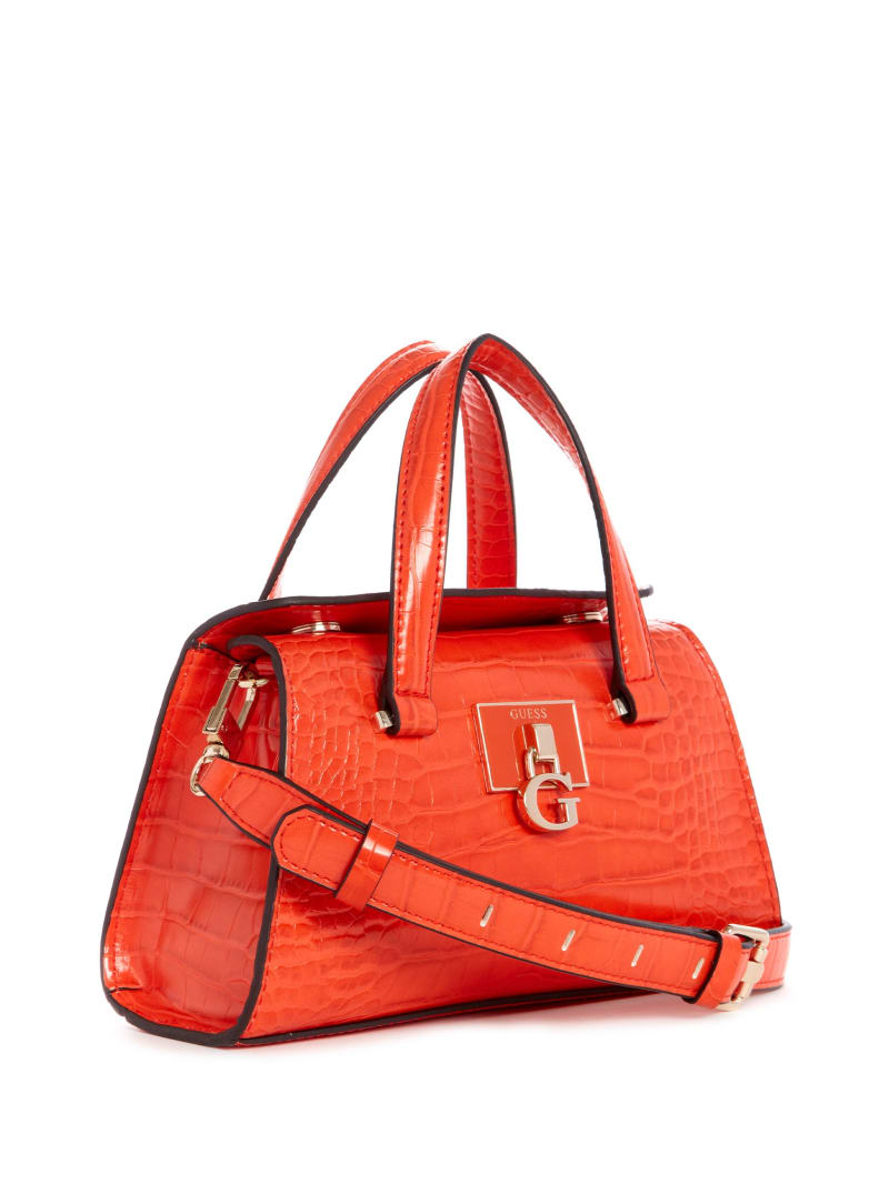 Torba Satchel Damskie Guess Stephi Croc Brązowe | 0826917-IL