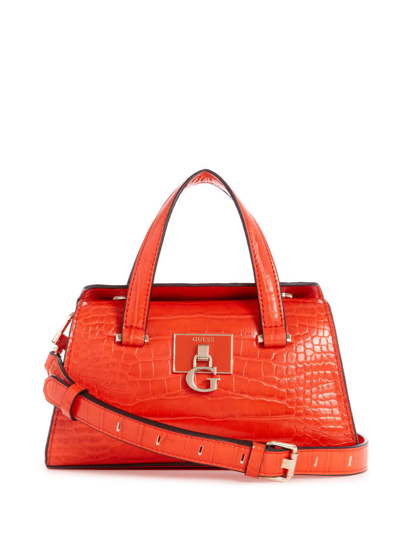 Torba Satchel Damskie Guess Stephi Croc Brązowe | 0826917-IL