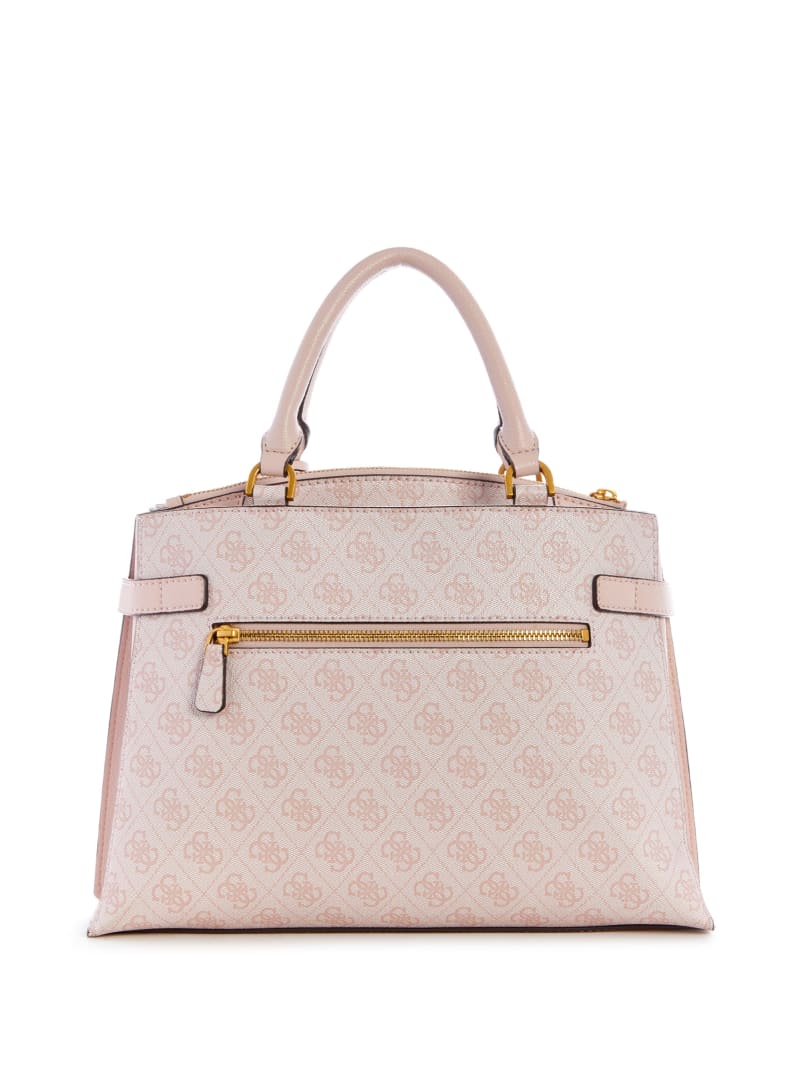 Torba Satchel Damskie Guess Zadie Logo Girlfriend Różowe | 3906854-CM