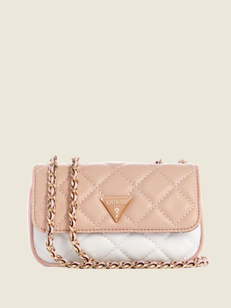 Torby Mini Damskie Guess Cessily Quilted Convertible Różowe | 4123098-FG